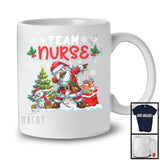 Team Nurse, Adorable Christmas Snowman Santa Dabbing, X-mas Careers Proud Group T-Shirt