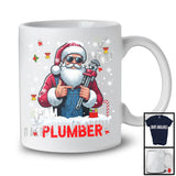 Team Plumber, Merry Christmas Santa Snowing, X-mas Matching Proud Careers Group T-Shirt