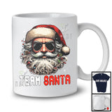 Team Santa; Adorable Christmas Santa Face Snowing Lover; Pajama Family X-mas Group T-Shirt