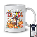 Team Taster; Lovely Thanksgiving Pilgrim Plaid Pumpkin; Matching Family Pajama Group T-Shirt