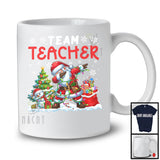 Team Teacher, Adorable Christmas Snowman Santa Dabbing, X-mas Careers Proud Group T-Shirt