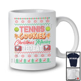 Tennis Cookies Christmas Movies Repeat; Amazing X-mas Sweater Santa Tennis Player T-Shirt