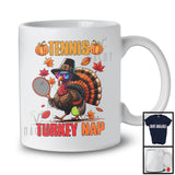 Tennis Turkey Nap; Sarcastic Thanksgiving Turkey Sunglasses Playing Tennis; Sport Player T-Shirt