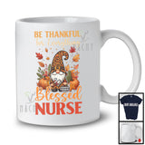 Thankful For Everything Blessed Nurse; Amazing Thanksgiving Leopard Gnome; Pumpkins T-Shirt