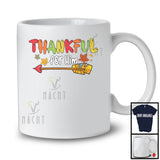 Thankful For Him; Adorable Thanksgiving Autumn Leaves; Matching Couple Family Group T-Shirt