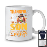 Thankful For My Son Turkeys; Wonderful Thanksgiving Turkey Fall Leaves; Family Group T-Shirt