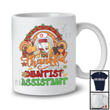 Thankful To Be A Dentist Assistant; Proud Thanksgiving Fall Rainbow Dentist Assistant Turkey T-Shirt