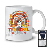 Thankful Vibes; Awesome Thanksgiving Family Cat Turkey Pilgrim; Plaid Rainbow Animal T-Shirt