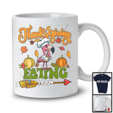 Thanksgiving Eating Team, Humorous Thanksgiving Fall Pumpkins Flamingo Lover, Family Group T-Shirt