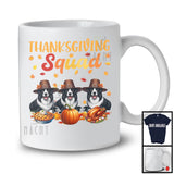 Thanksgiving Squad, Adorable Three Pilgrim Border Collies Owner, Pumpkin Pie Fall Leaves T-Shirt