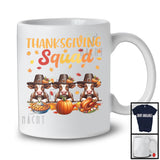 Thanksgiving Squad, Adorable Three Pilgrim Cows Farmer, Pumpkin Pie Fall Leaves T-Shirt