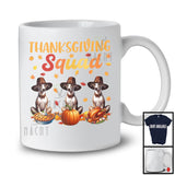 Thanksgiving Squad, Adorable Three Pilgrim Whippets Owner, Pumpkin Pie Fall Leaves T-Shirt