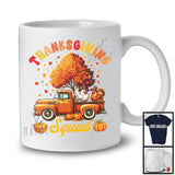 Thanksgiving Squad; Lovely Chicken On Pickup Truck Fall Autumn Tree; Farm Animal Farmer Lover T-Shirt