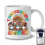 Thanksgiving With My Gnomies, Adorable Three Gnomes Playing Football, Musical Instruments T-Shirt