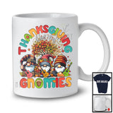 Thanksgiving With My Gnomies, Adorable Three Gnomes Playing Guitar, Musical Instruments T-Shirt