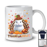 Thanksgiving; Lovely Fall Pumpkin Turkey Rabbit Wild Animal Plaid; Dinner Family Group T-Shirt