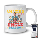 That Is What An Amazing Uncle Look Likes, Happy Father's Day 2 Son 1 Daughter, Family T-Shirt