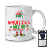 The Ambitious Elf; Joyful Christmas Emotions ELF Costume; Matching X-mas Family Group T-Shirt