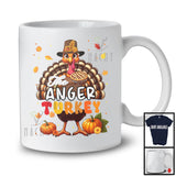 The Anger Turkey; Humorous Thanksgiving Emotions Turkey Pumpkin Pie; Fall Leaves Family T-Shirt