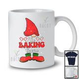 The Baking Gnome; Cheerful Christmas Gnome Snowing; Baker Family Pajama X-mas Group T-Shirt