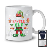 The Barber ELF, Merry Christmas Snowing Around ELF Lover, Proud Careers X-mas Group T-Shirt