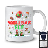 The Football Player Elf; Proud Christmas Elf Costume Pajamas; Football Sport Team T-Shirt