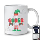 The Gamer Elf; Cheerful Christmas Elf Pajama Video Game Controller; Gaming Gamer Group T-Shirt