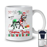 The Italian Christmas Donkey; Adorable X-mas Santa Italian Flag; Snowing Family Group T-Shirt