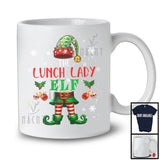 The Lunch Lady ELF, Merry Christmas Snowing Around ELF Lover, Proud Careers X-mas Group T-Shirt