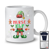 The Nurse ELF, Merry Christmas Snowing Around ELF Lover, Proud Careers X-mas Group T-Shirt
