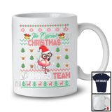 The Official Christmas Flamingo Team; Awesome X-mas Sweater Santa Bird Glasses; Family Group T-Shirt