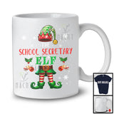 The School Secretary ELF, Merry Christmas Snowing Around ELF Lover, Proud Careers Group T-Shirt