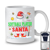 The Softball Player Santa; Proud Christmas Santa Costume Pajamas; Softball Sport Team T-Shirt