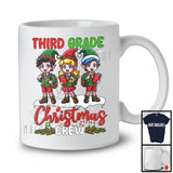 Third Grade Christmas Crew; Amazing Christmas Three Elf Students Snow; X-mas Teacher Group T-Shirt