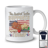 This Assistant Teacher Supports Trump; Cool Vote Election President; Vintage America Flag Patriotic T-Shirt