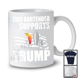 This Bartender Supports Trump; Proud Vote Election 2024 American Flag; Patriotic T-Shirt