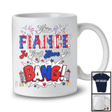 This Fiance Is Just Here To Bang, Awesome 4th Of July Fireworks American Flag, Couple Family T-Shirt