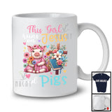 This Girl Runs On Jesus And Pigs, Adorable Flowers Matching Farmer Lover, Family Group T-Shirt