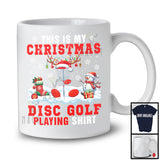 This Is My Christmas Disc Golf Playing Shirt; Adorable X mas Santa Reindeer Sport Team Player T-Shirt