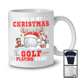 This Is My Christmas Golf Playing Shirt; Adorable X mas Santa Reindeer Sport Team Player T-Shirt