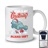 This Is My Christmas Pajama Shirt; Amazing X-mas Santa Manatee Animal Lover; Family Group T-Shirt