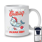 This Is My Christmas Pajama Shirt; Amazing X-mas Santa Narwhal Animal Lover; Family Group T-Shirt