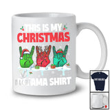 This Is My Christmas Pajama Shirt; Amusing X-mas Rock Hand Sign Language ASL; Family T-Shirt