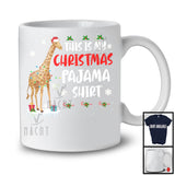 This Is My Christmas Pajama Shirt; Fantastic Christmas Santa Giraffe Snow Lover; Family Group T-Shirt