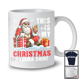 This Is My Christmas Pajama Shirt; Sarcastic Santa Drinking Whiskey; Drunker X-mas Group T-Shirt