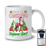 This Is My Christmas Pajama Shirt; Wonderful X-mas Tree Santa Llama Animal Lover; Family Group T-Shirt