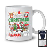 This Is My Christmas Pajamas Shirt; Joyful X-mas Tree Dabbing Santa Coffee; Drinking Drunker T-Shirt