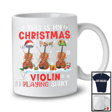 This Is My Christmas Violin Playing Shirt; Adorable X mas Musical Instruments Player T-Shirt