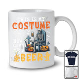This Is My Costume Now Give Me A Beer, Humorous Halloween Skeleton Drinking, Drunker T-Shirt