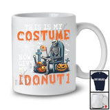 This Is My Costume Now Give Me A Donut, Humorous Halloween Skeleton Eating, Food Lover T-Shirt